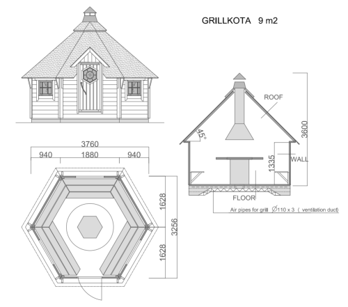 Finse Kota Grillhouse 9,0 m